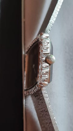 Vintage Patek Philippe Watch in Grey Gold with Diamonds