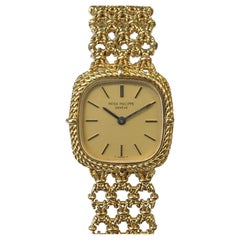 Vintage Patek Philippe Yellow Gold Ladies Mechanical Wrist Watch