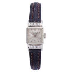 Vintage Patek Phillipe Platinum and Diamond Ladies Wristwatch Ref. 3128