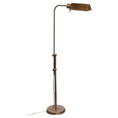 Vintage Patinated Brass Adjustable Floor Lamp by Chapman