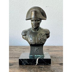 Vintage Patinated Bronze Bust of Napoleon