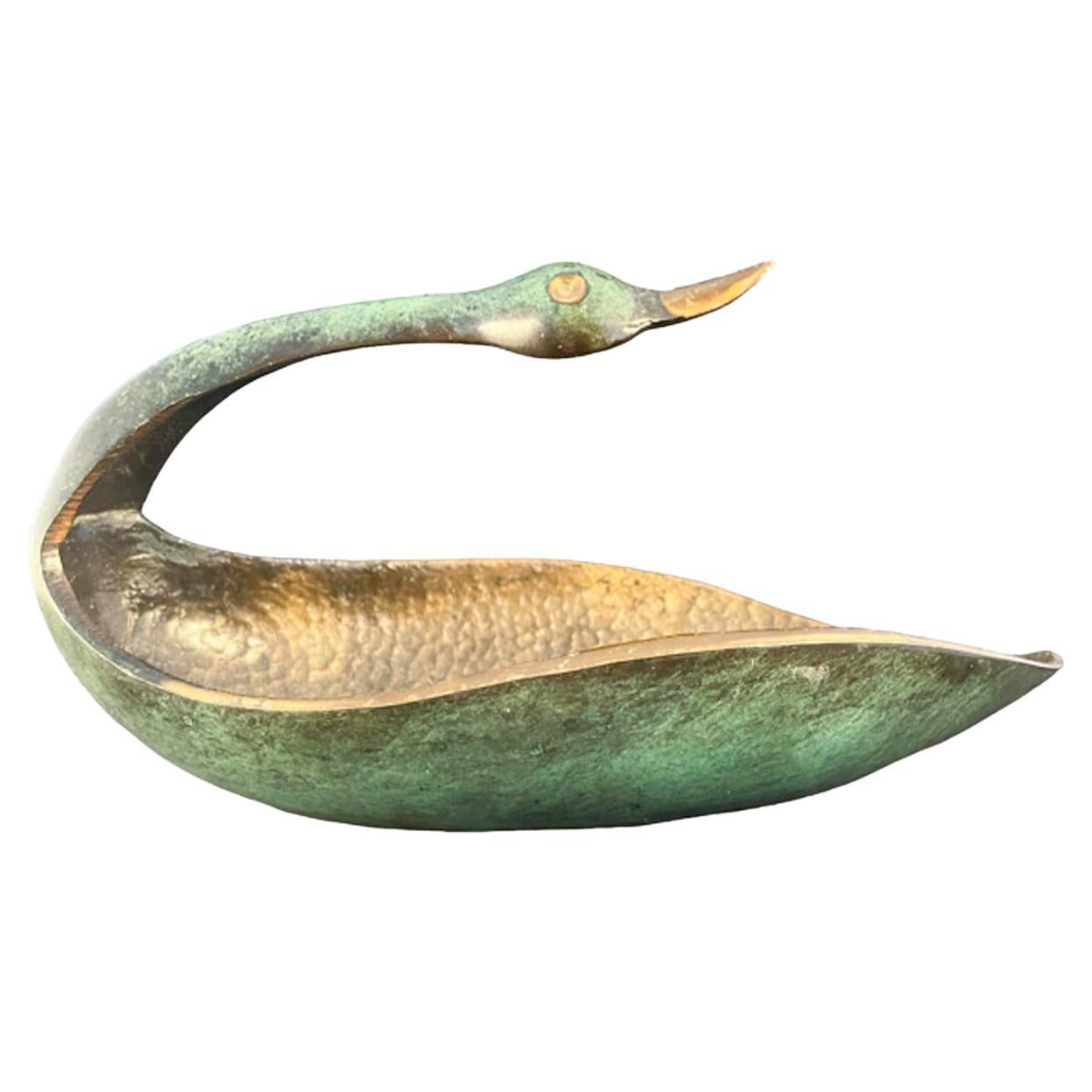 Vintage Patinated Bronze Cigar Ashtray by PalBell in the Form of a