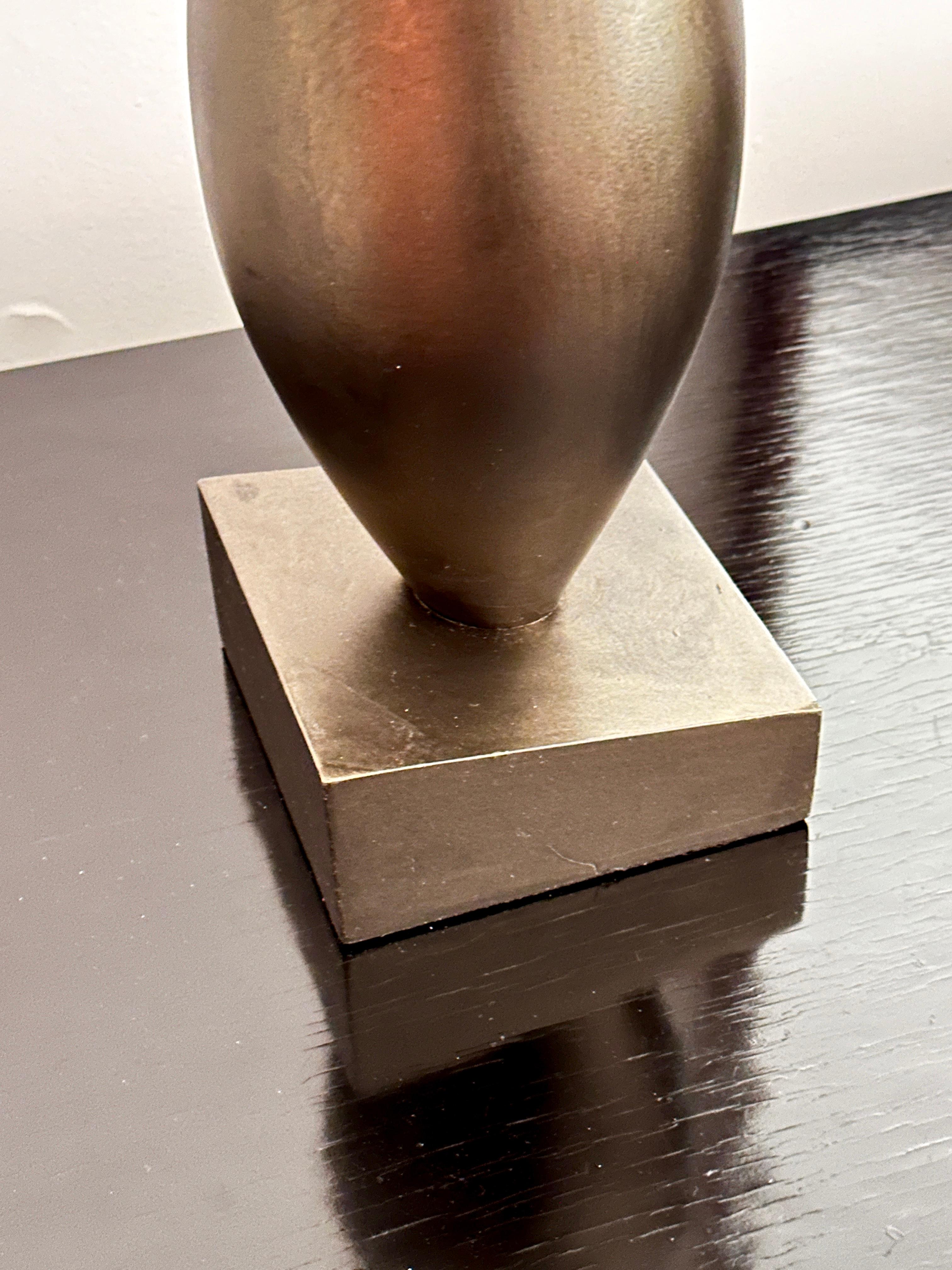 Vintage Patinated Bronze Finish Donghia Rafaela Table Lamp For Sale 2