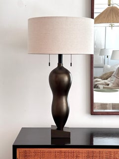 Lampe à poser vintage Donghia Rafaela en bronze patiné