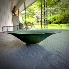 Vintage Patinated Bronze Oblong Bowl, Swedish Grace, Scandinavian