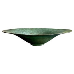 Vintage Patinated Bronze Oblong Bowl, Swedish Grace, Scandinavian