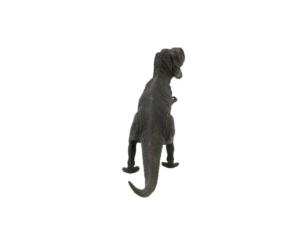 Vintage Patinated Bronze Sculpture Of Dinosaur In Good Condition In New York, NY