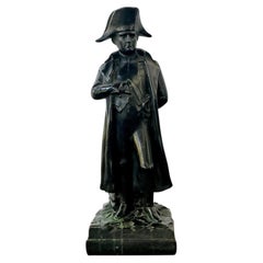Vintage Patinierte Bronze Statue von Napoleon
