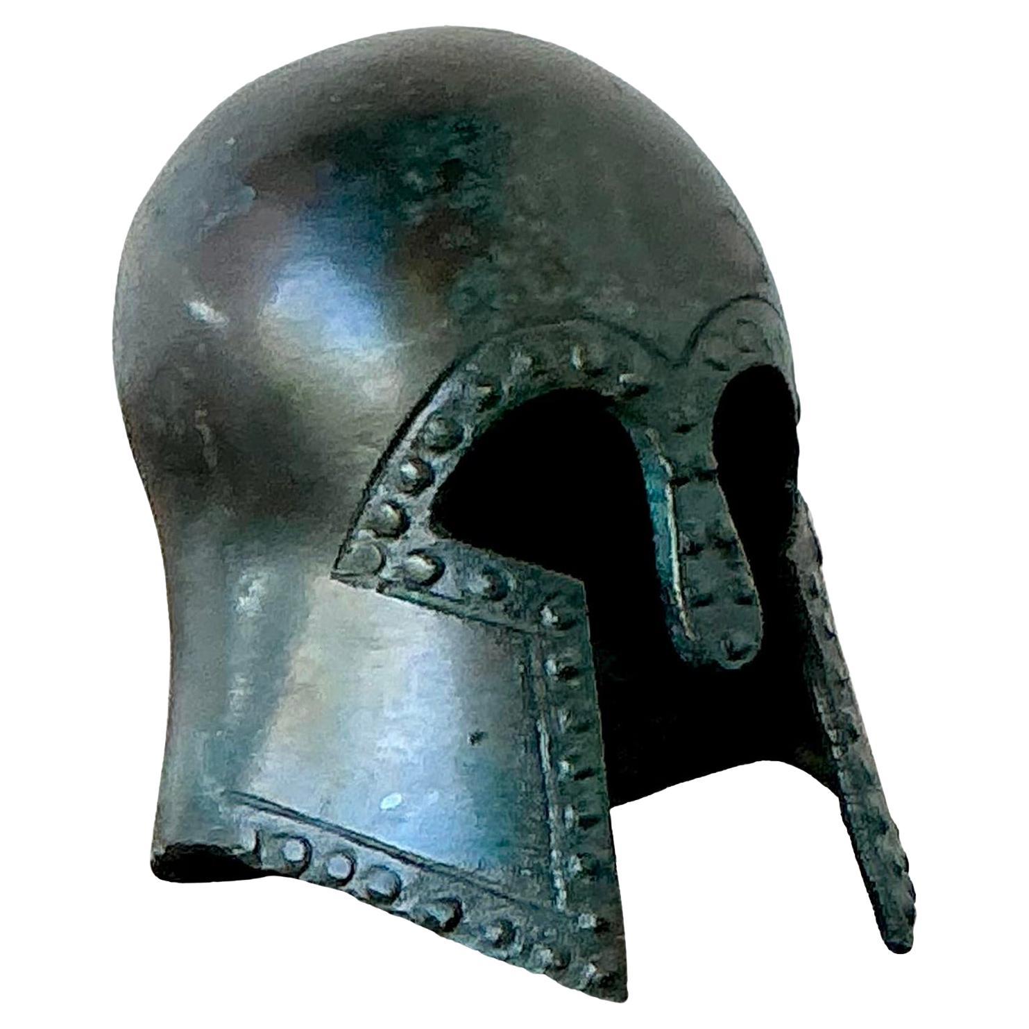 Vintage Patinated Corinthian Greek Helmet