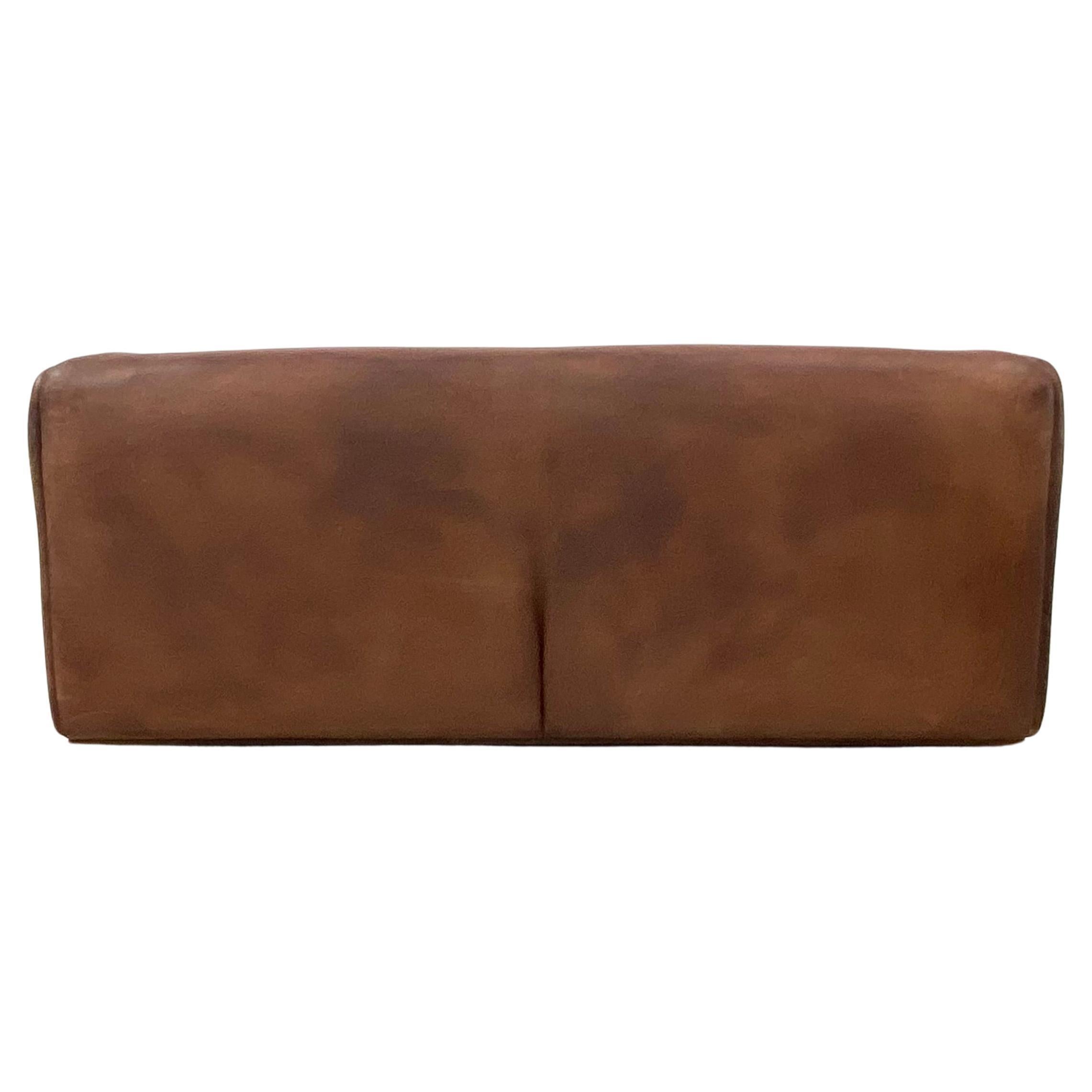 Vintage Patinated De Sede DS-47 Extendable Cognac Leather 3-Seater Sofa, 1970s 3