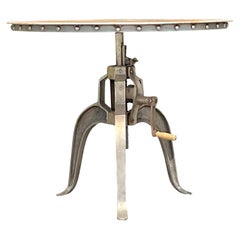 Vintage Patinated Gear Shift Cafe Table