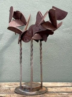 Vintage Patiniert Geometrische Abstrakte Skulptur