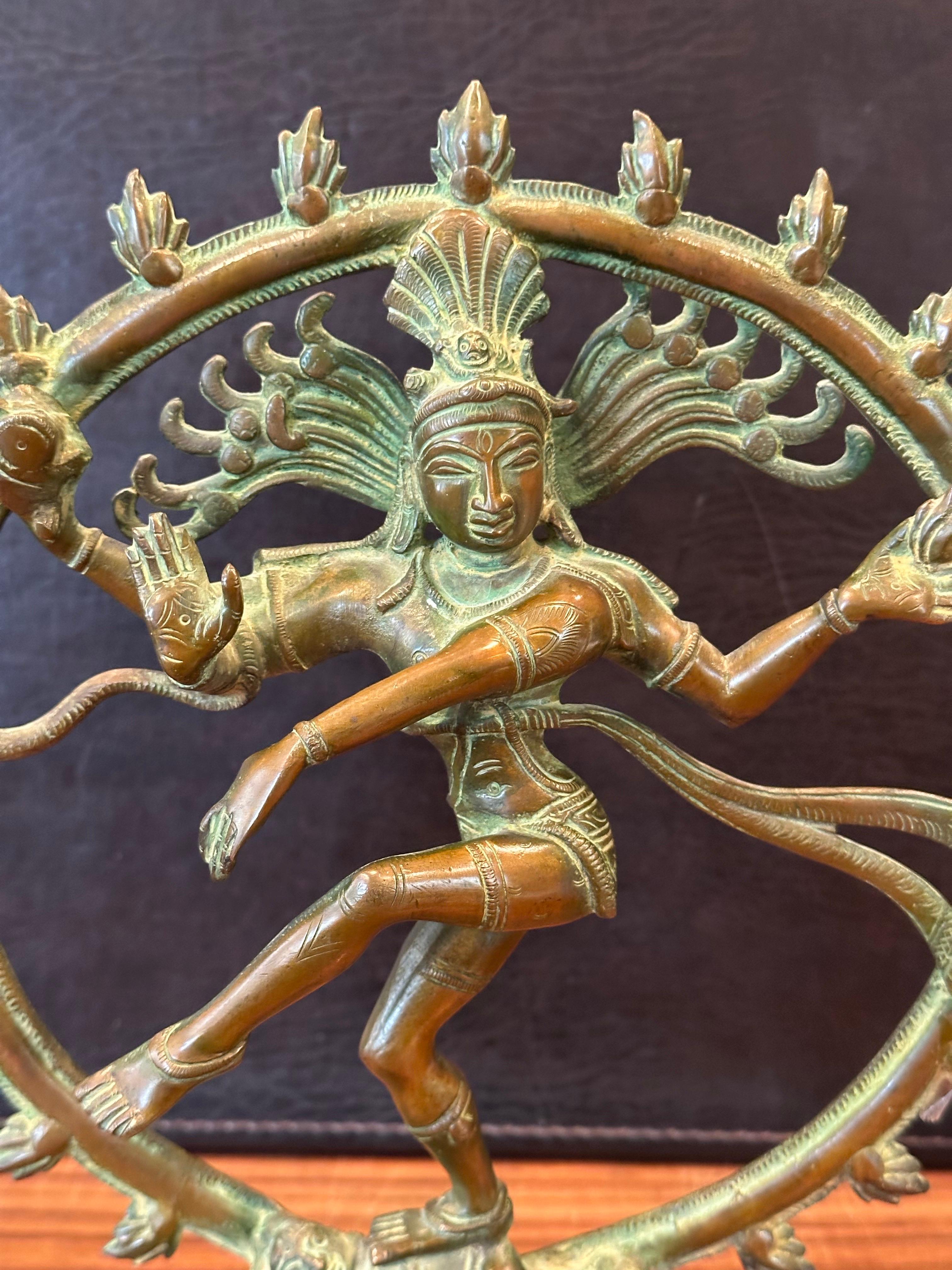 Vintage Patinated Hindu Bronze Shiva 