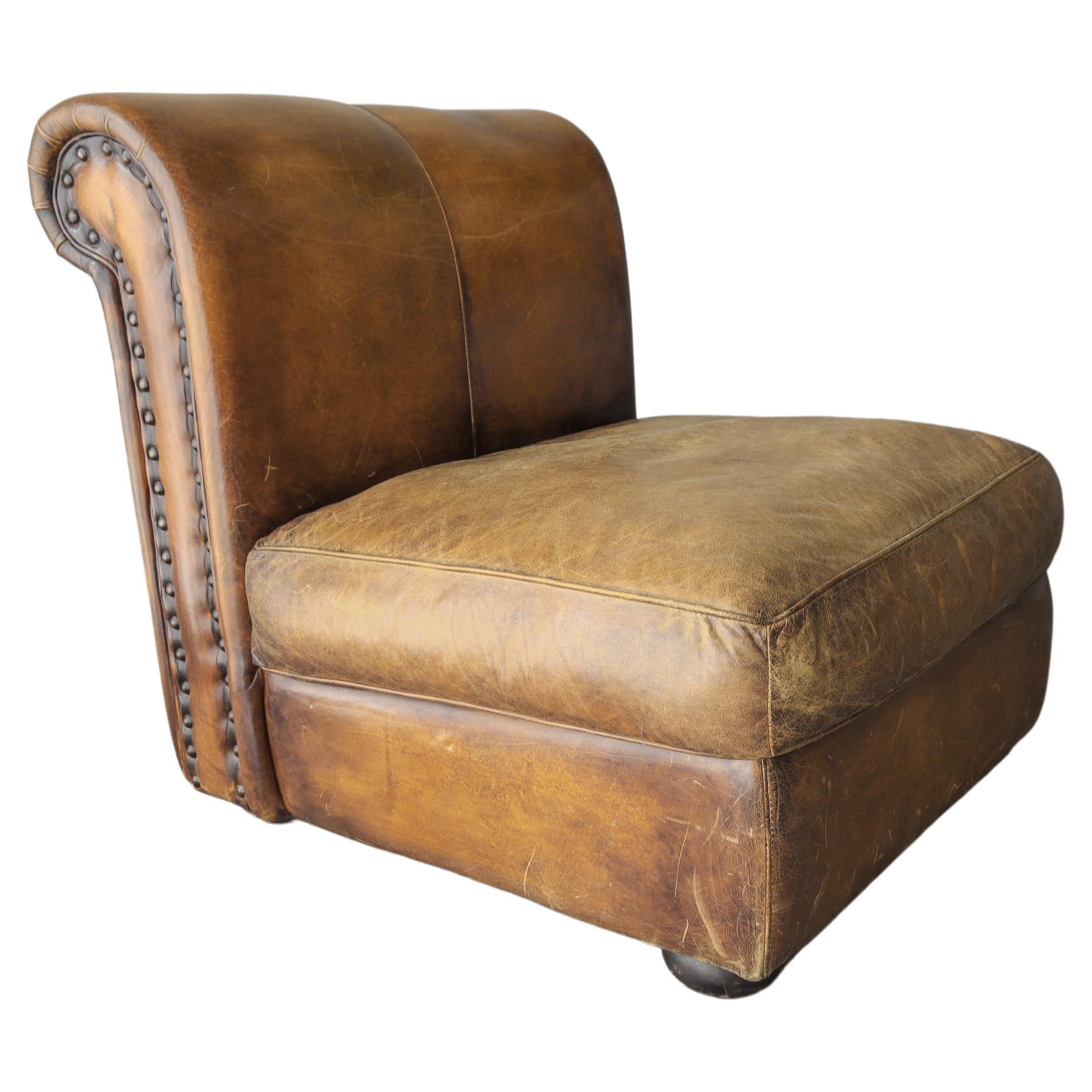 French Tufted Slipper Chair at 1stDibs