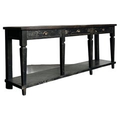Vintage Patinated Long Console Table