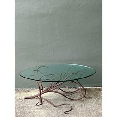 Vintage Patinated Metal Branch Coffee Table