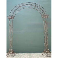 Vintage Patinated Wire Frame Garden Arch