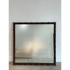 Vintage Patinated Wrought Iron Mirror
