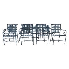 Set di 8 poltrone da patio vintage