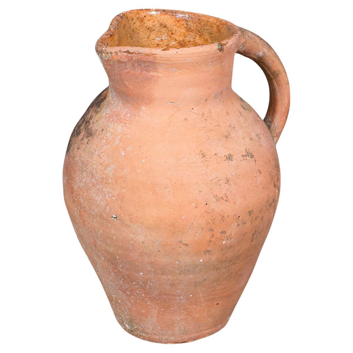 Vintage Patio Planter Jug, Italian, Terracotta, Garden, Jardiniere, Mid Century