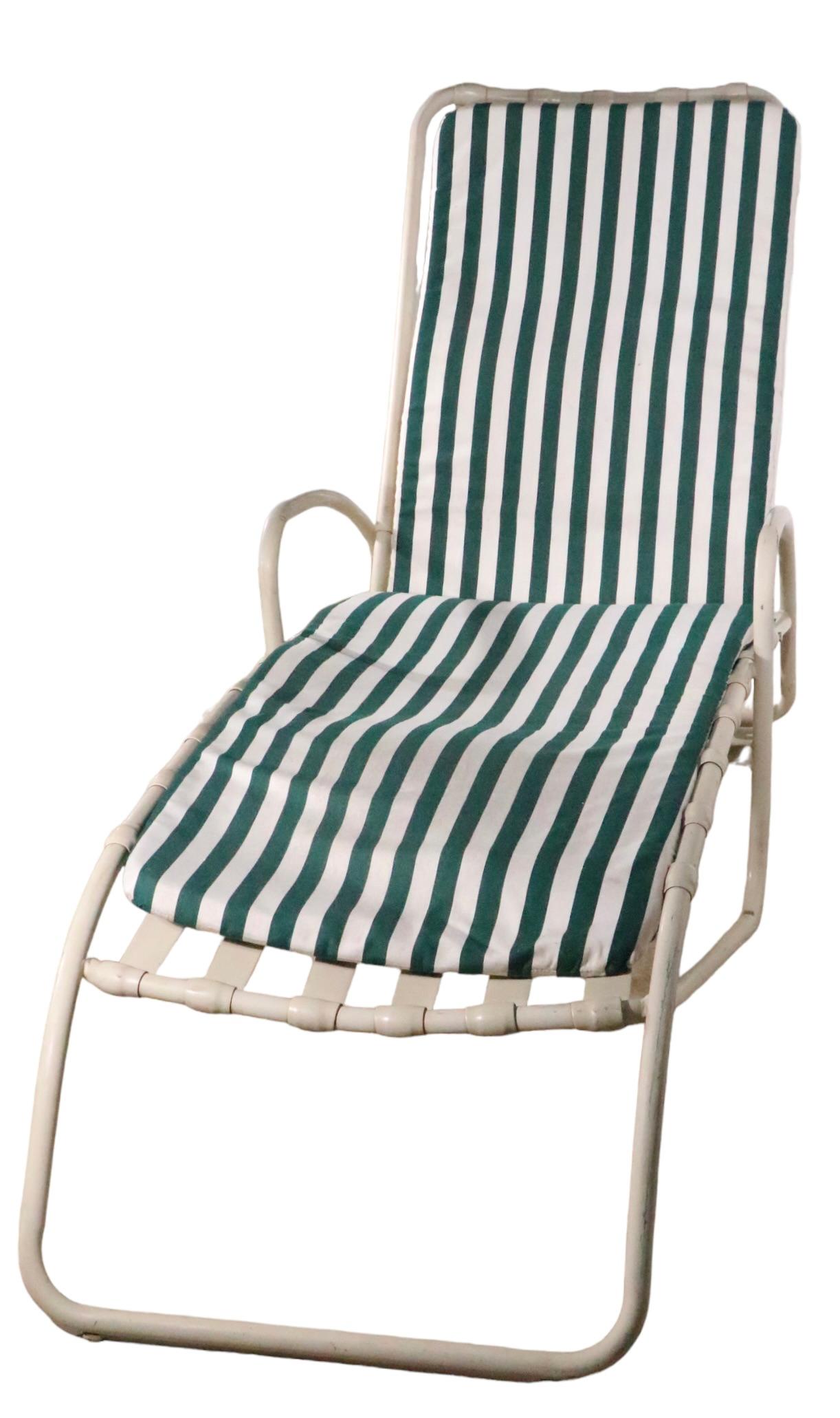 Américain Vintage Patio Poolside Garden  Chaise longue inclinable Brown Jordan  en vente