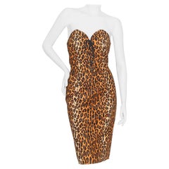 Patrick Kelly Spring/Summer 1989 Leopard Bustier Dress 