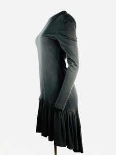 Vintage PATRICK KELLY Paris Black Long Sleeve Wool Mini Dress Size 42