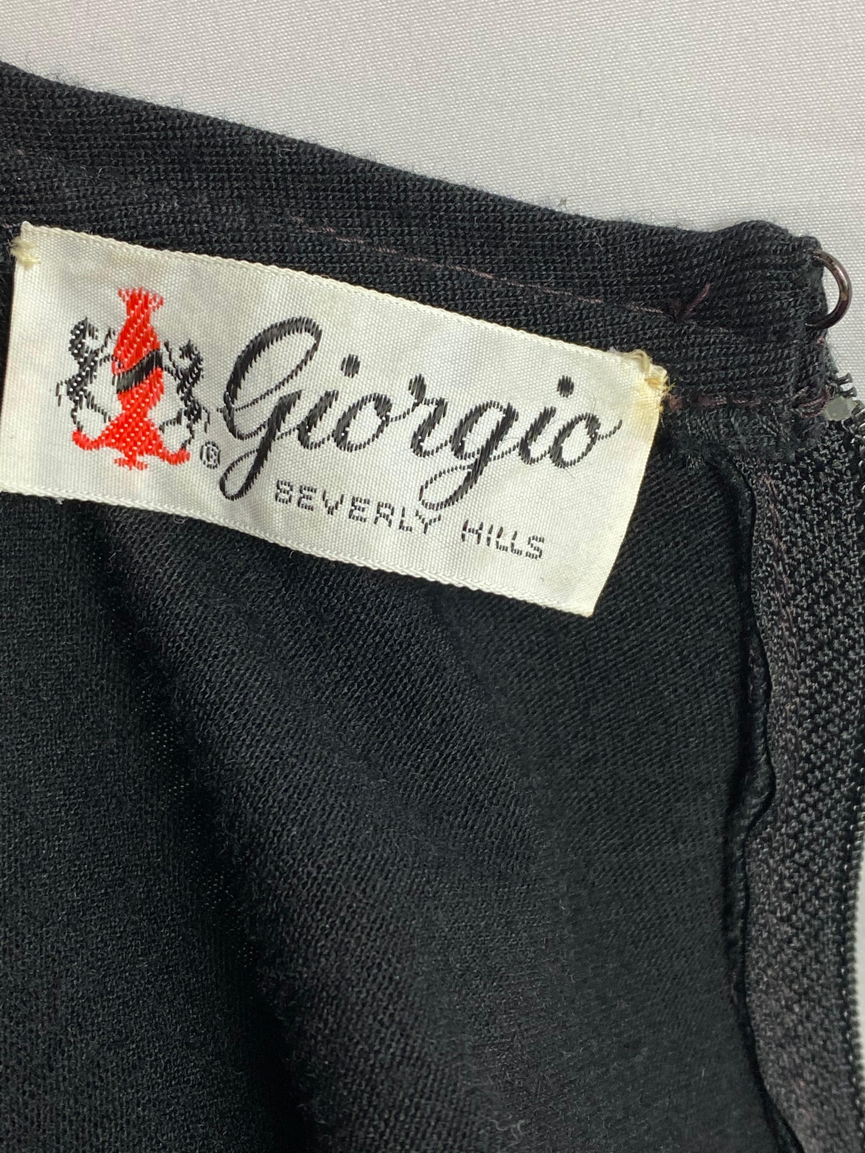 Vintage PATRICK KELLY Paris Schwarzes langärmeliges Minikleid aus Wolle Größe 42 im Angebot 4