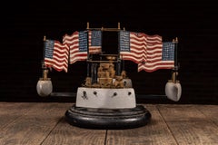 Vintage Patriotic Folk Art American Submarine Whirligig