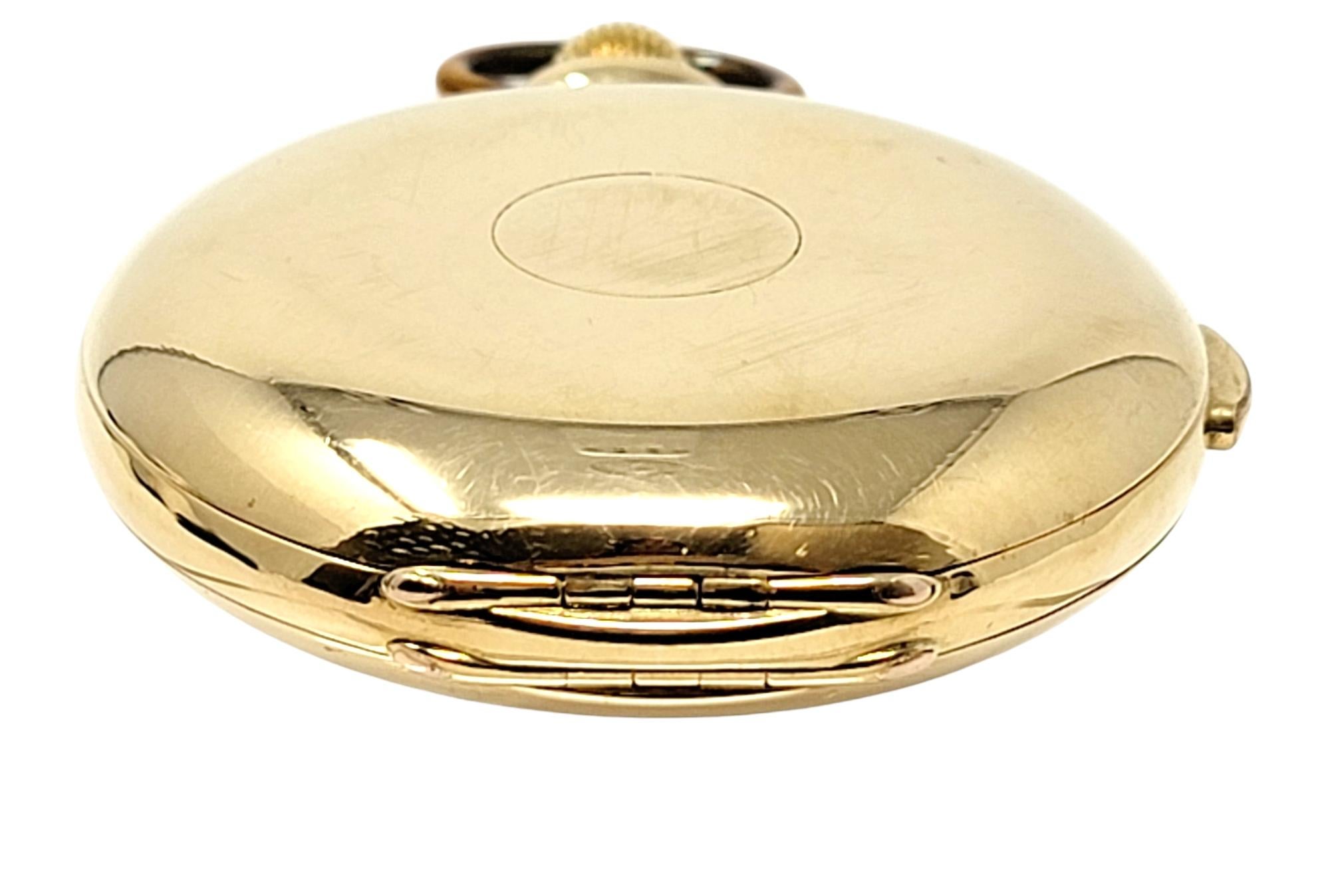 Vintage Paul Ditisheim 18 Karat Yellow Gold Pocket Watch, Solvil Original Box For Sale 3