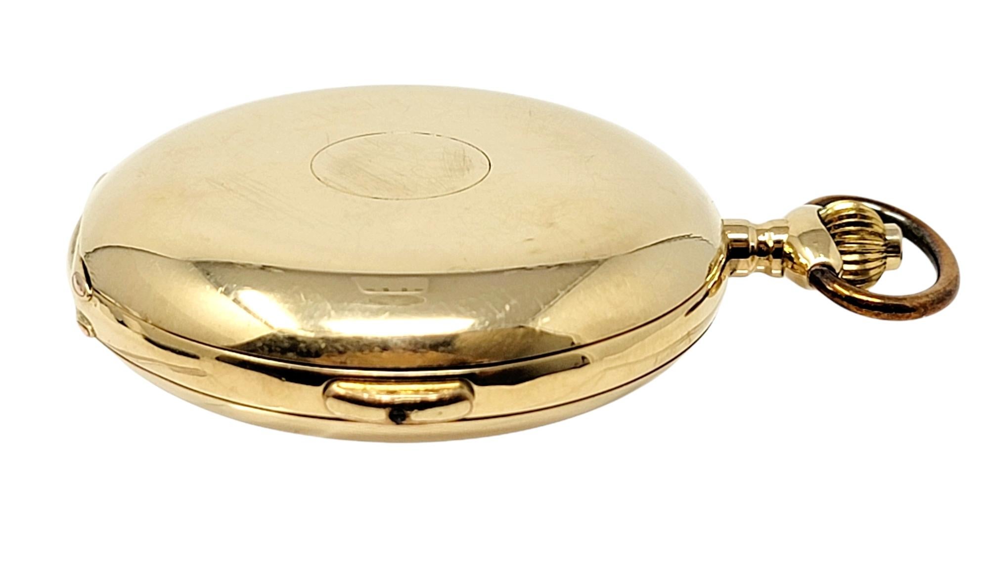 Vintage Paul Ditisheim 18 Karat Yellow Gold Pocket Watch, Solvil Original Box For Sale 4