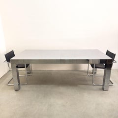Vintage Paul Evans Chrome Cityscape Parsons Dining Table.