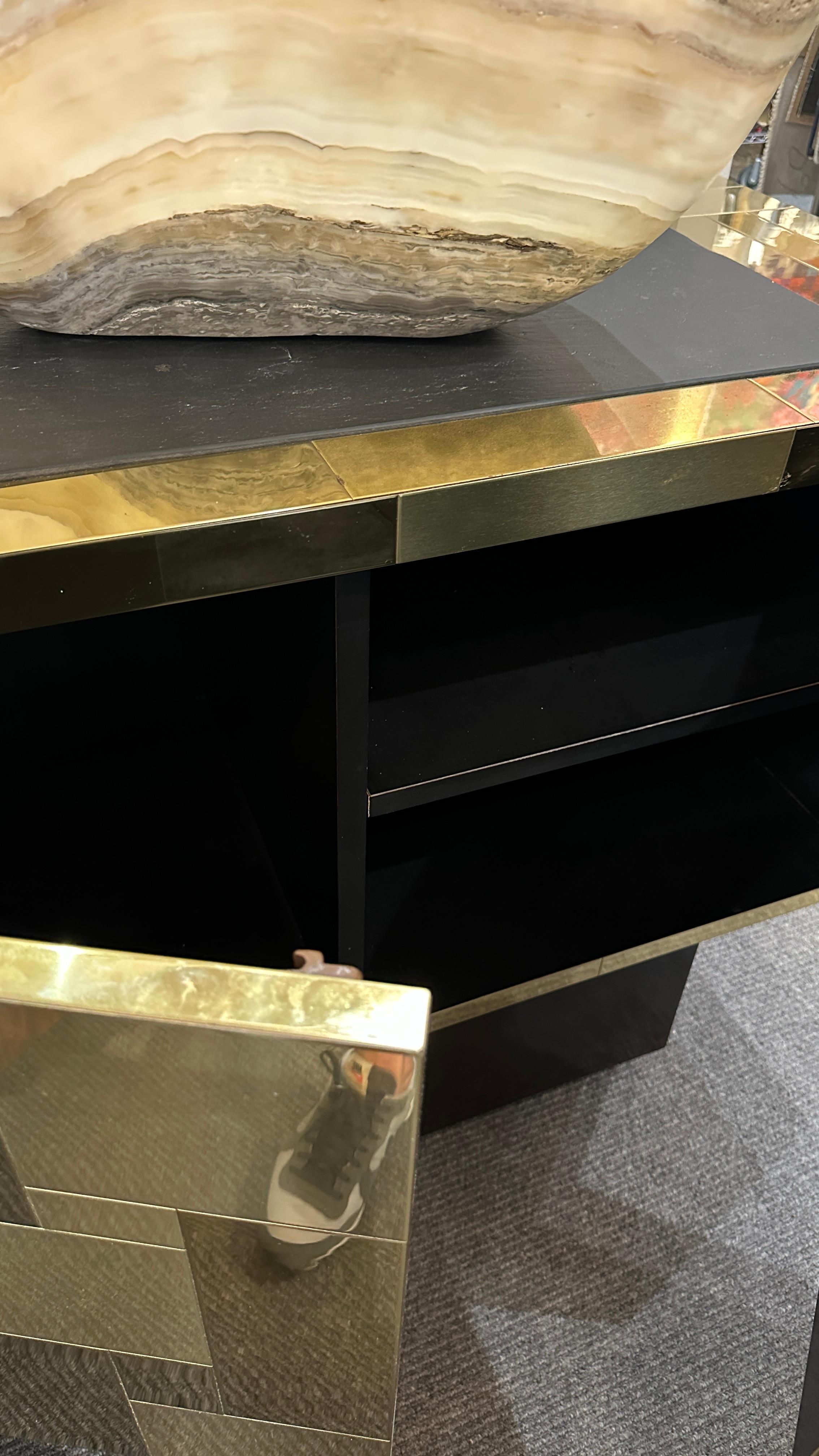 Fine XX secolo Server vintage con piano in ardesia Paul Evans per Directional in vendita