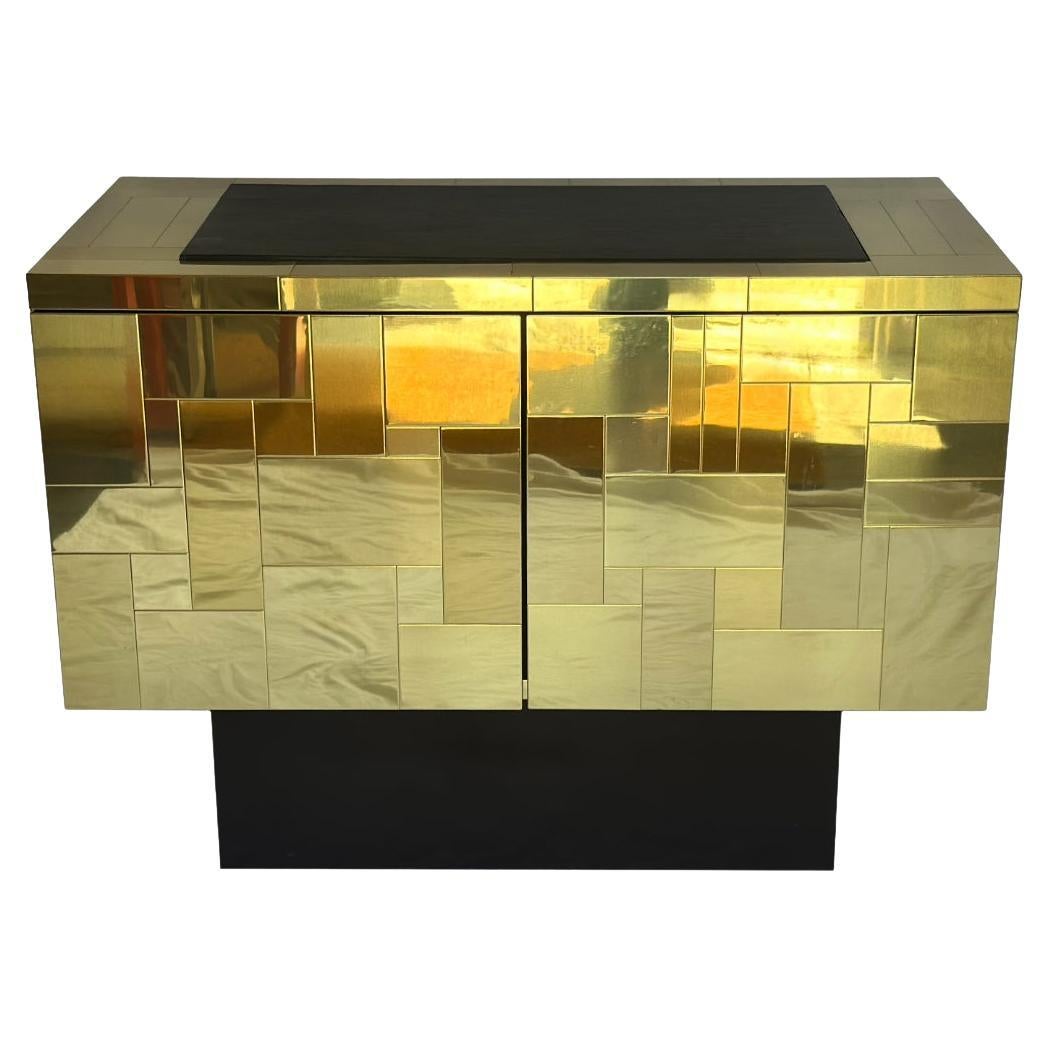 Server vintage con piano in ardesia Paul Evans per Directional in vendita