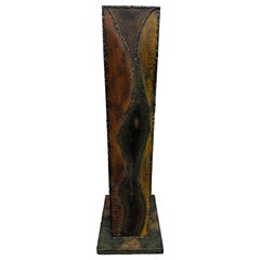 Vintage Paul Evans Style Brutalist Metal Pedestal
