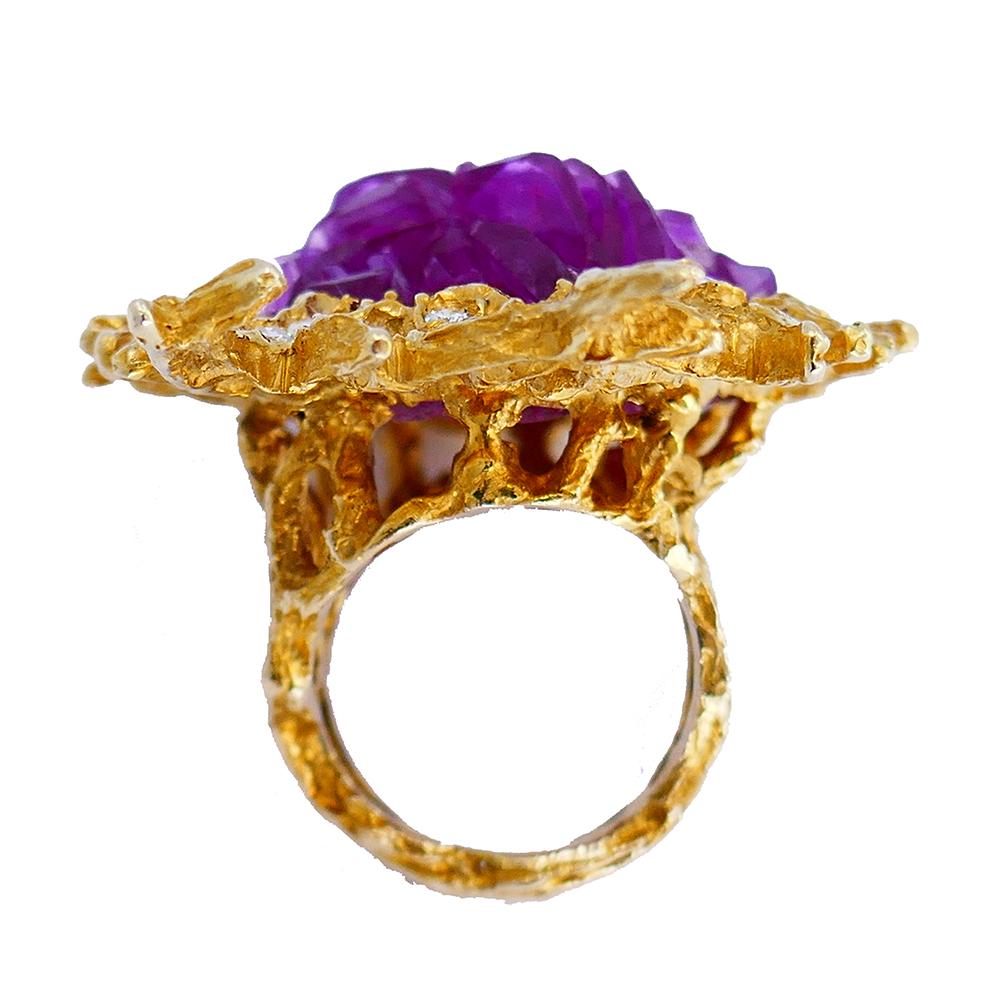 Vintage Paul Flato Halskette Brosche Ring Set 14k Gold Rubin Diamant Estate Jewelry im Angebot 8