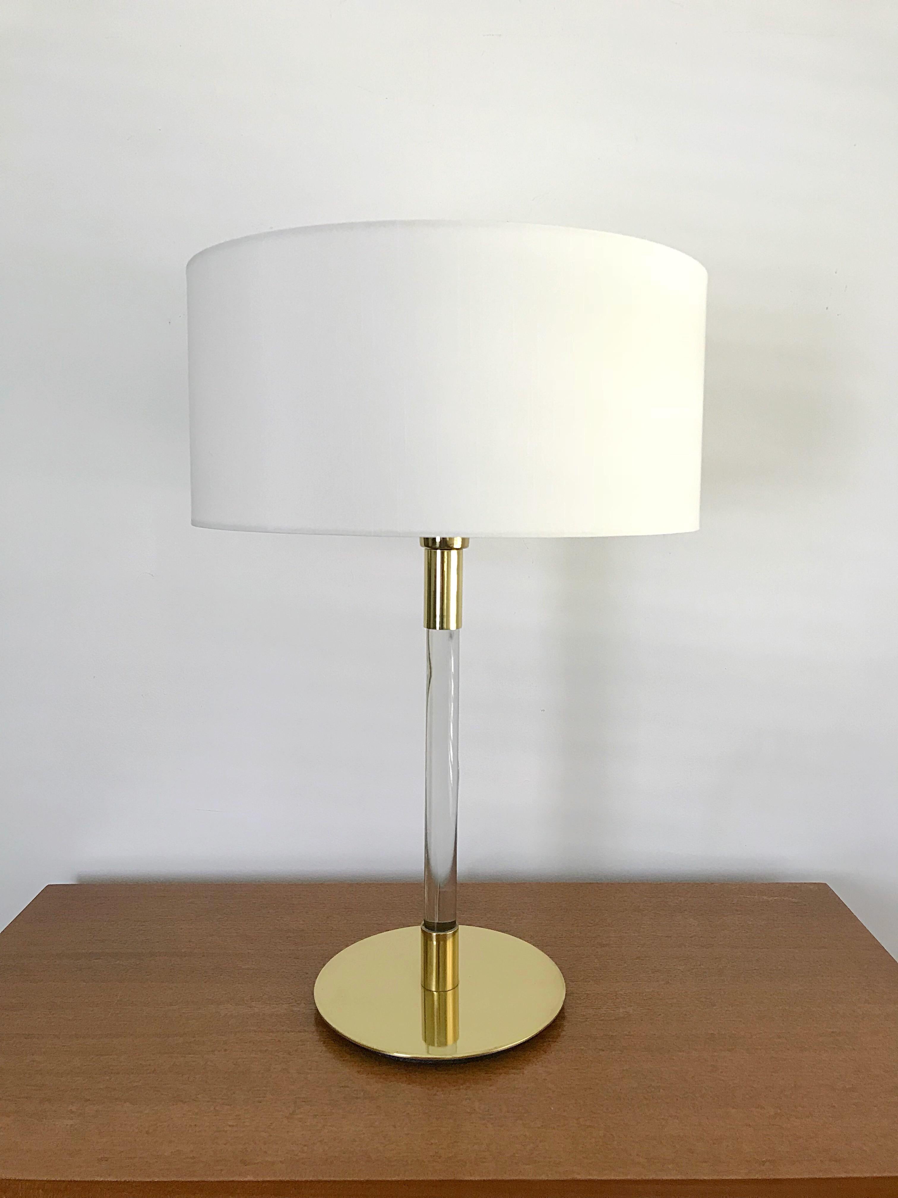 Mid-Century Modern Lampe vintage Paul Hansen en laiton et verre de MetalArte en vente