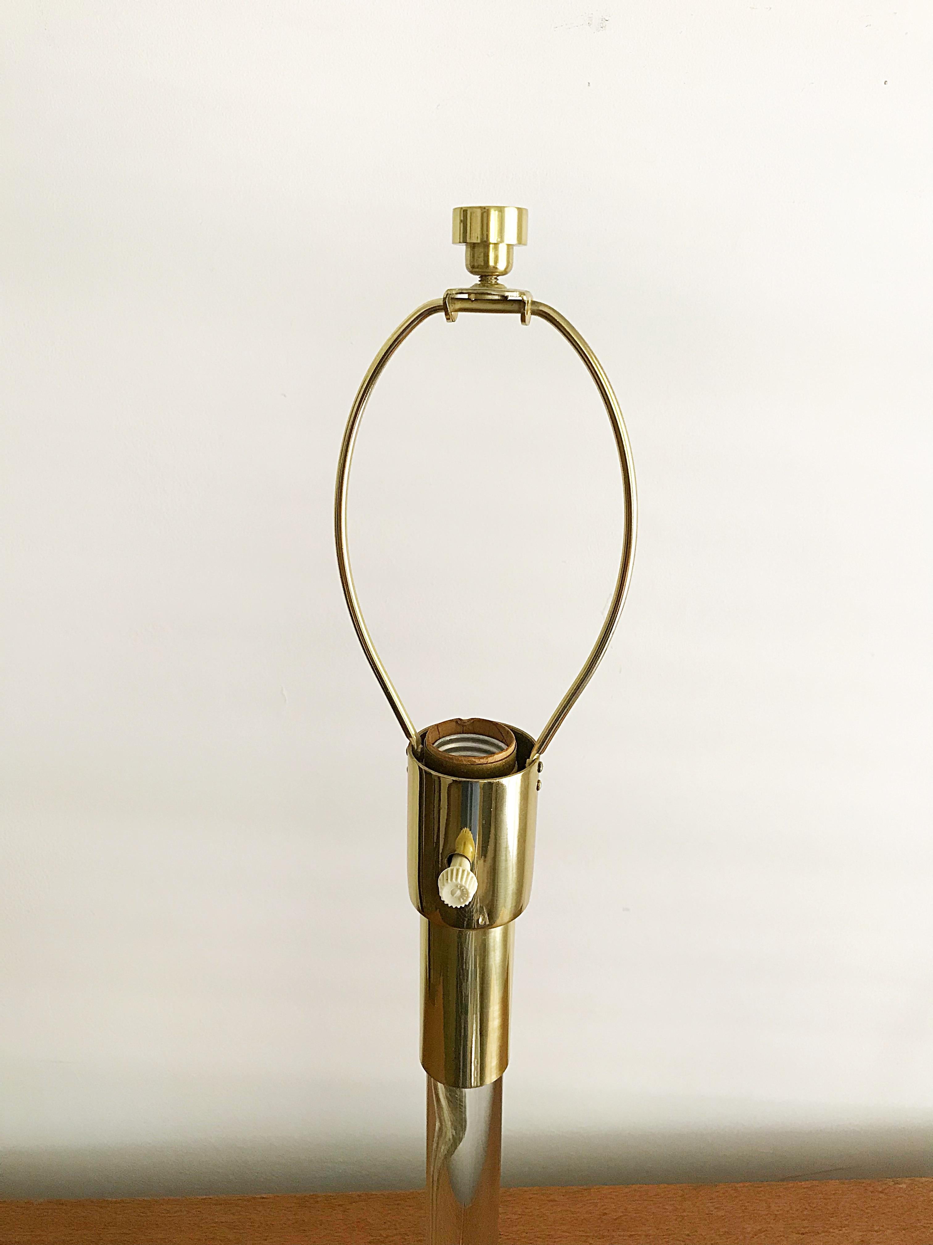 Vintage Paul Hansen Brass and Glass Lamp from Metalarte For Sale 1