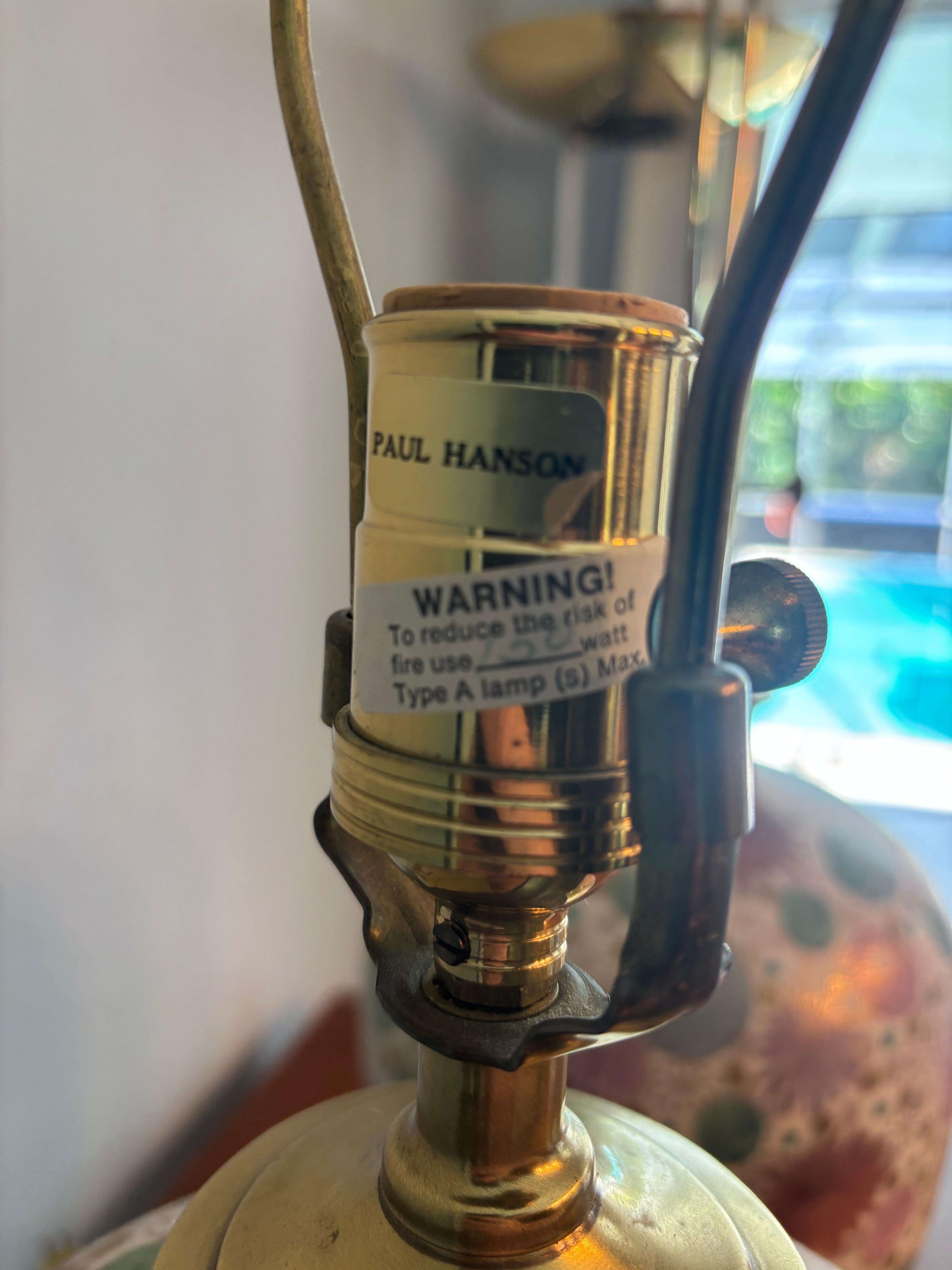 Lampade da tavolo francesi Cloisonné di Paul Hanson, una coppia. 4