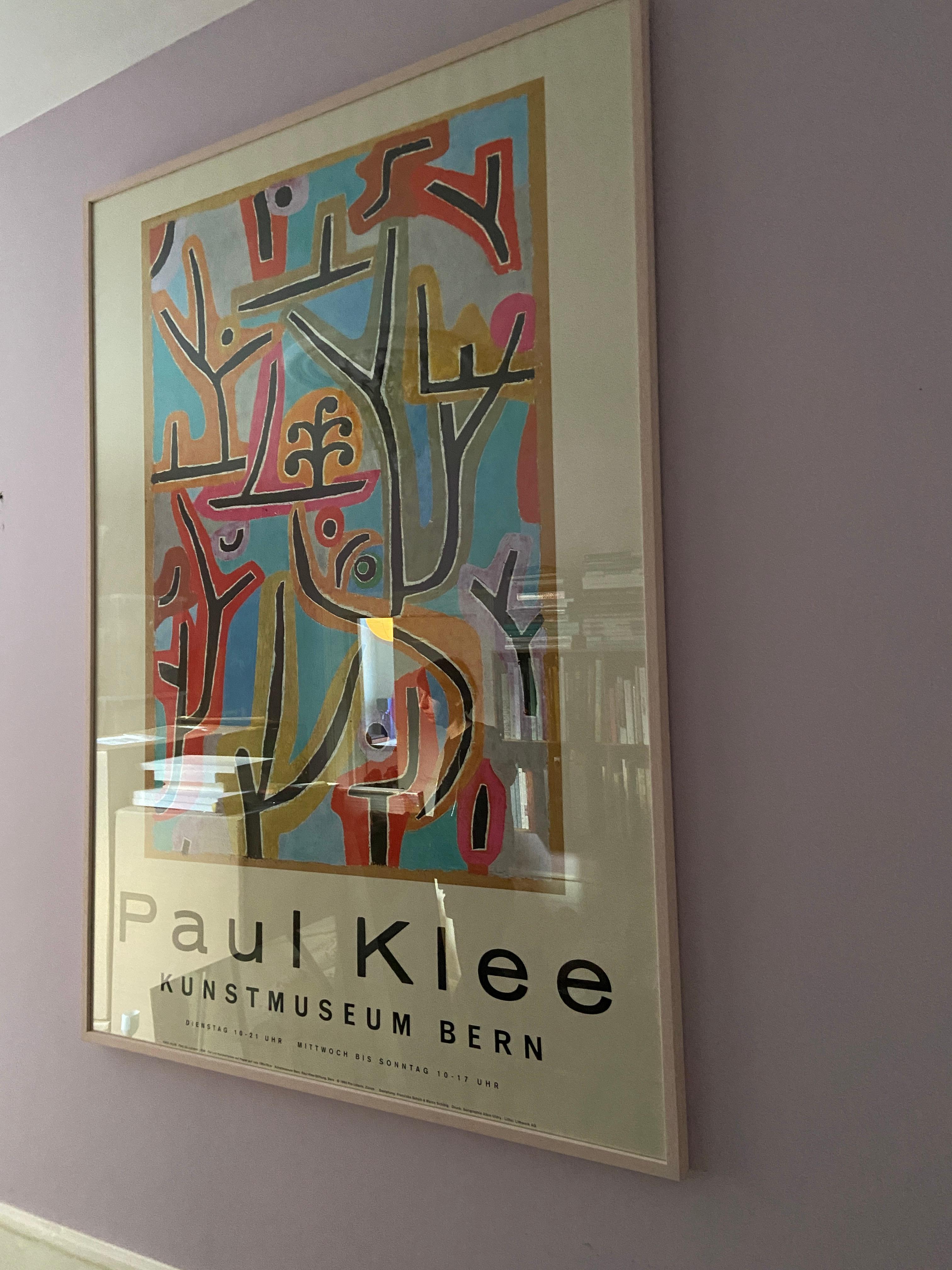 Européen Vieille affiche d'exposition Paul Klee du Kunstmuseum de Berne:: Suisse:: 1994