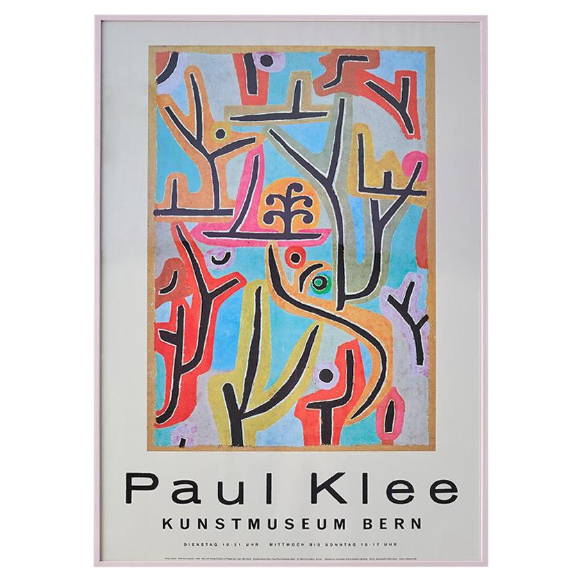 Vieille affiche d'exposition Paul Klee du Kunstmuseum de Berne:: Suisse:: 1994