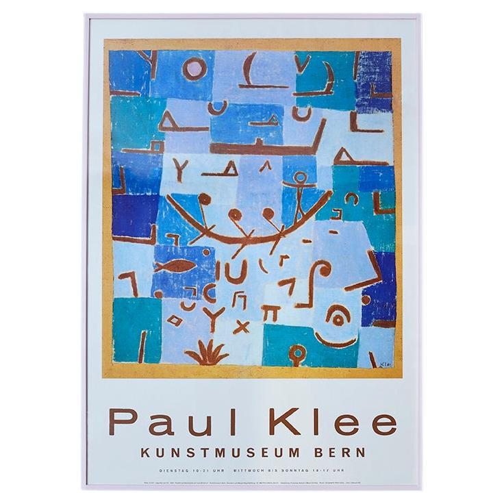 Affiche d'exposition vintage Paul Klee du Kunstmuseum Bern, Suisse, 1994