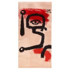Vintage Paul Klee Rug “Little Drummer Boy”.2 ft 6 in x 4 ft 10in