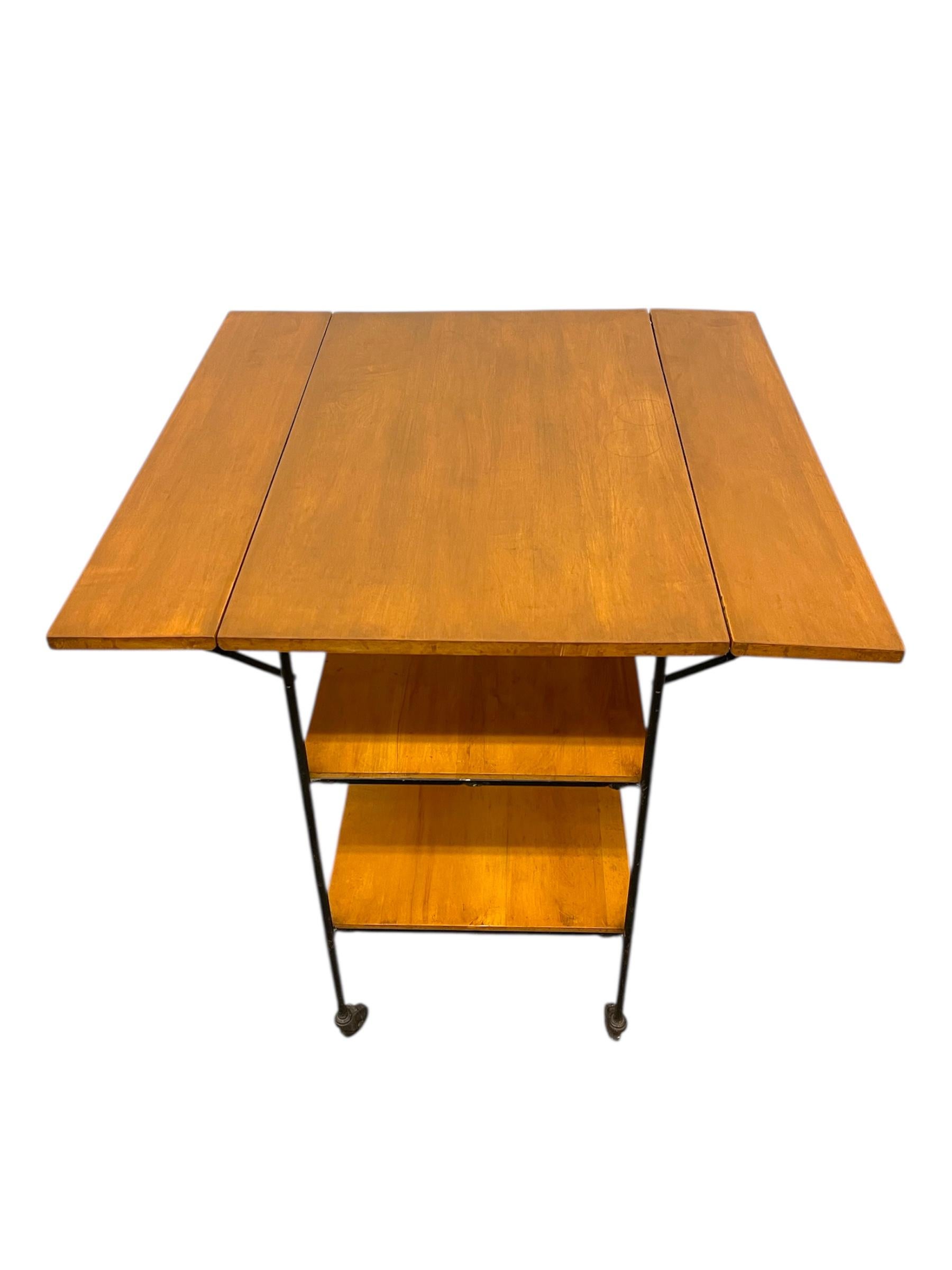 Carrito rodante de hojas caídas Vintage Paul McCobb Planner Group, Winchendon Furniture. en venta 1