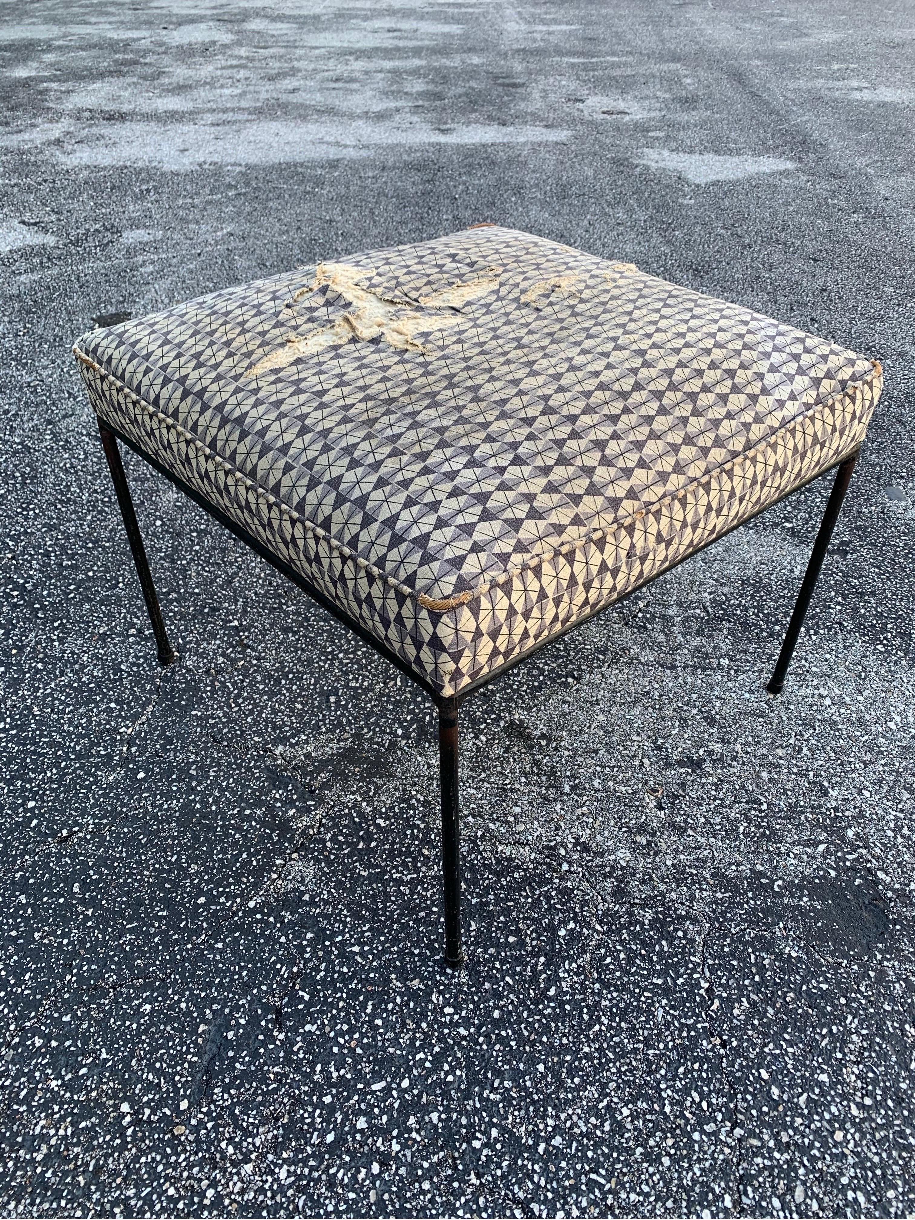 Vintage Paul McCobb Sgabello Ottomano Panca Sedile Mid Century Modern in vendita 1