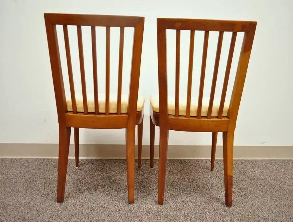 Chaise de salle à manger vintage à dossier à lamelles en érable, style Paul McCobb, du milieu du siècle dernier - Paire en vente 3