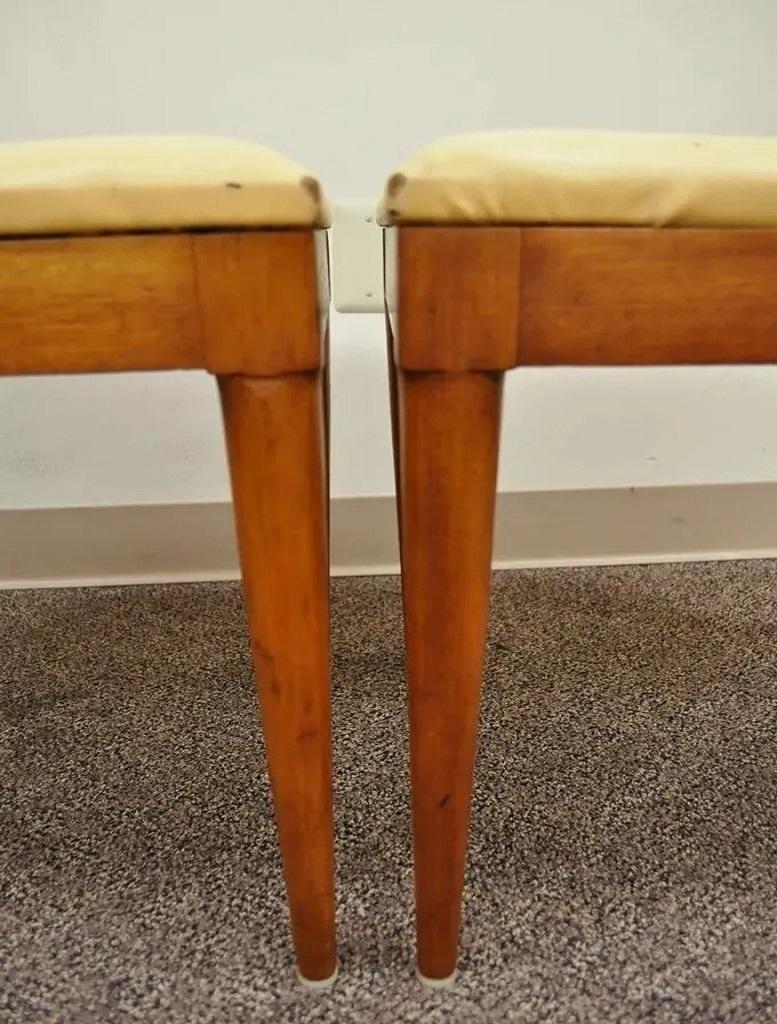 Chaise de salle à manger vintage à dossier à lamelles en érable, style Paul McCobb, du milieu du siècle dernier - Paire en vente 4