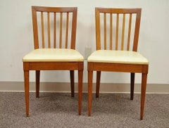 Vintage Paul McCobb Style Mid Century Modern Maple Slat Back Dining Chair - Pair