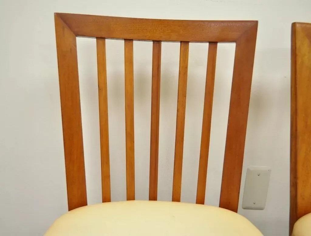 Inconnu Chaise de salle à manger vintage à dossier à lamelles en érable, style Paul McCobb, du milieu du siècle dernier - Paire en vente