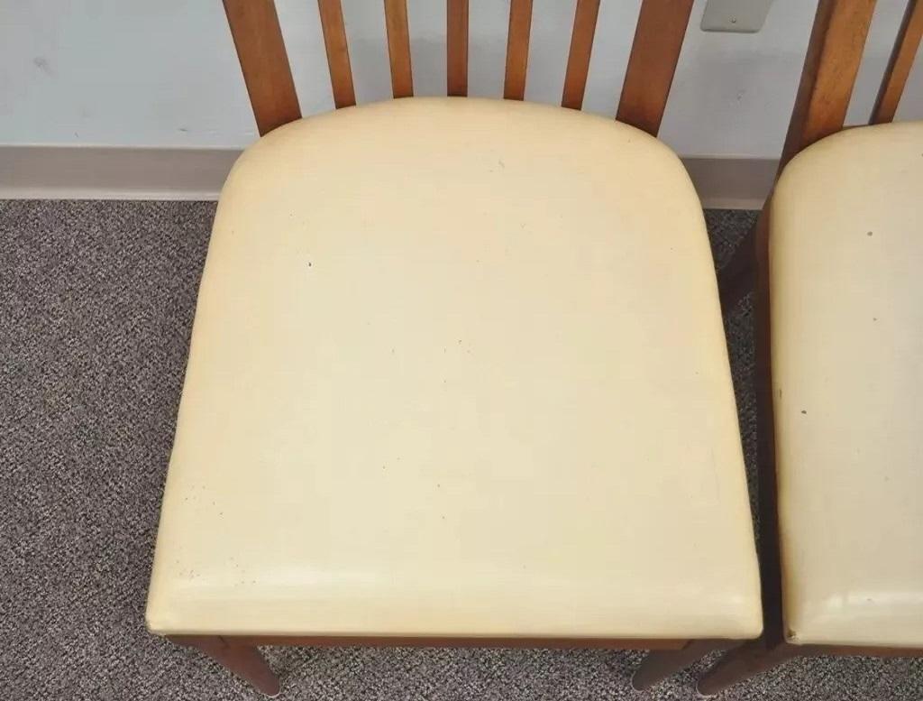 Chaise de salle à manger vintage à dossier à lamelles en érable, style Paul McCobb, du milieu du siècle dernier - Paire Bon état - En vente à Philadelphia, PA